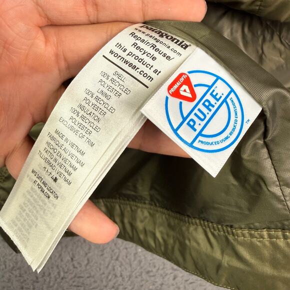 Patagonia Nano Puff Quilted Puffer Vest Mens M Green 84242 Primaloft Packable - Picture 4 of 10